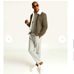 REISS ( NEW ) Firenze Shearling Bomber Jacket